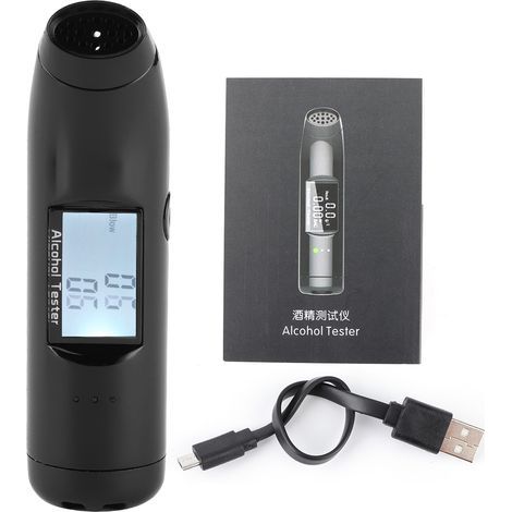 Testeur d'alcool numérique avec écran LCD pour analyseur d'haleine, détecteur d'alcoolémie pour conduite automobile, kit de sécurité routière. (1/5)