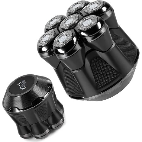 Rasoir Tete Chauve Homme 7D Tondeuse Étanch IPX7 120 Mins d'Autonomie Wet (1/5)