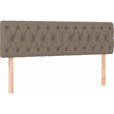 Maison Exclusive - Cabeceros tela gris taupe 160x7x78/88 cm (1/5)