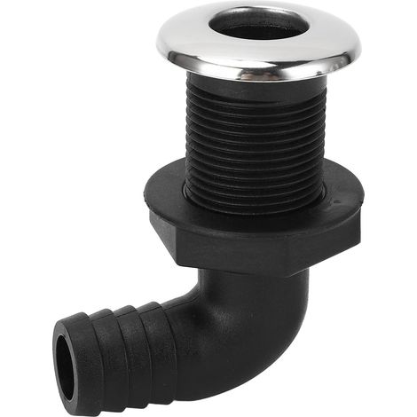 Raccordo passante da 25 mm in nylon, resistente agli urti, a prova di perdite, di lunga durata, collegamento per barche, gomito a 90 gradi