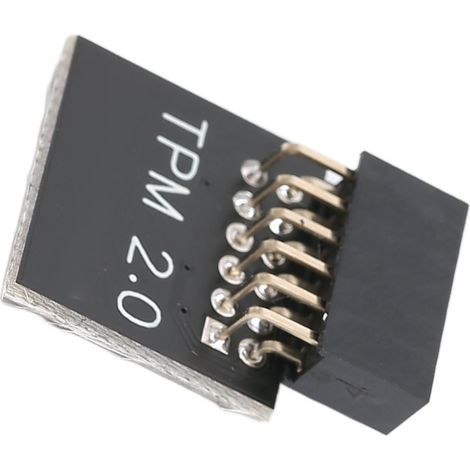 GIGABYTE 12-Pin-SPI-Schnittstelle TPM 2.0 Verschlüsselungs-Sicherheitsmodul, schwarzer TPM-Prozessor, Systemkomponenten (1/5)