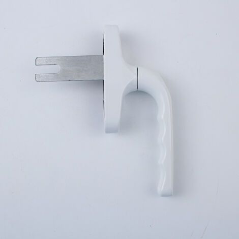 Poignées de fenêtre - Poignées de fenêtre en acier - Poignées en plastique et alliage d'aluminium - Quincaillerie pour portes et fenêtres intérieures - Blanc (1/4)