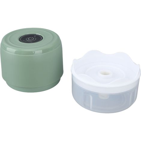 Hachoir à ail électrique mini sans fil, étanche et portable, idéal pour les oignons et le gingembre, pour le camping. Capacité de 100 ml, chargement USB 5 V, vert. (1/5)