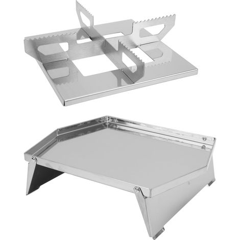 Support de poêle extérieur en acier inoxydable, base pour poêle à bois, ensemble de camping portable avec sac de rangement, kit BBQ (1/5)