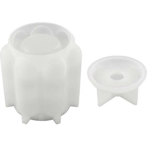 Moules pour organisateurs de bijoux, pots de rangement, moules en résine époxy pour bougeoirs, pots en résine (1/4)