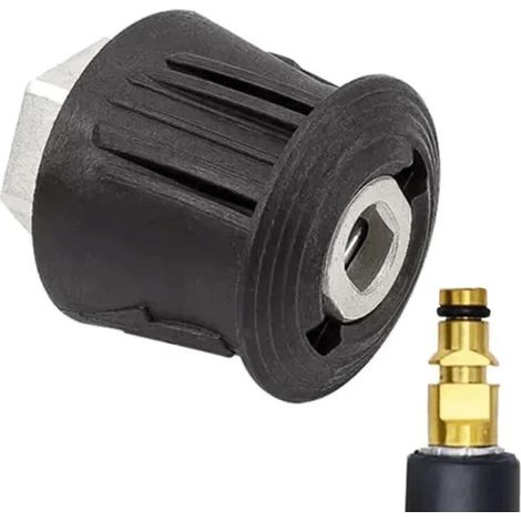 Hochdruck-Schnellkupplung für Kärcher-Schläuche, -Pistolen und -Hochdruckreiniger, M22 14 mm Schlauchadapter für Kärcher-Serie (1/5)