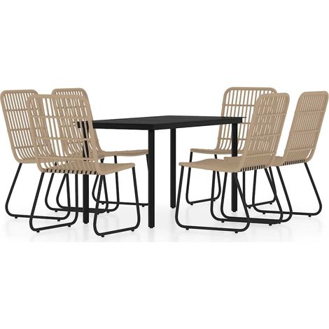 Maison Exclusive - Ensemble à manger de jardin 7 pcs Chêne (1/5)