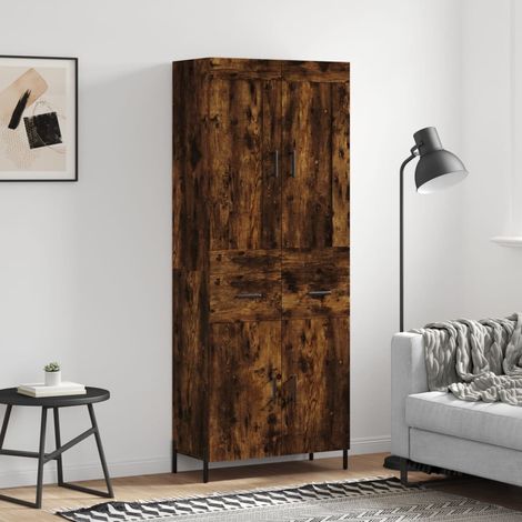 Highboard Smoked Oak 69.5x34x180 cm Engineered Wood vidaXL (1/5)
