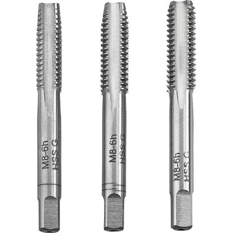 kwb 443306 KIT maschi e filiere 3 parti M6 1 DIN 352 HSS 3 pz. (1/3)