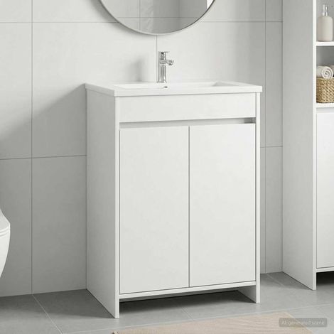 Gabinete de baño debajo del lavabo 56 x 37,5 x 81 cm