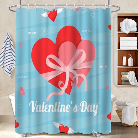 Rideau de bain imprimé polyester 180x180 avec œillets rideau imperméable pour rafraîchir sa salle de bain (1/5)