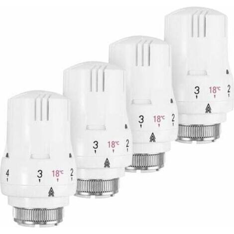 RHG 4er-Pack Thermostatventile für Heizkörper, Thermostatköpfe für Heizkörper, Thermostatventile M30 x 1,5 (1/5)