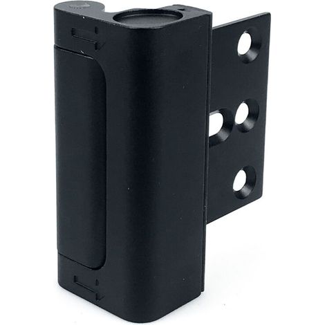 Hebilla antirrobo - Hebilla de seguridad para hotel - Cerradura de puerta interior - Hebilla de bloqueo de puerta - Bisagra de seguridad de aluminio - Negro (1/4)