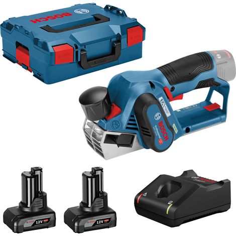 Bosch Battery-Hobel GHO 12V-20 06015A7002 incl. 2x 6,0 Ah batterie + caricabatterie in L-BOXX