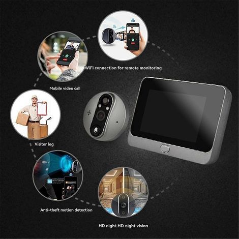 Sonnette connectée Tuya Wifi avec carte mémoire 64 Go (1/5)