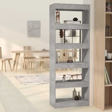 vidaXL Book Cabinet/Room Divider Concrete Grey 60x30x166 cm (1/5)