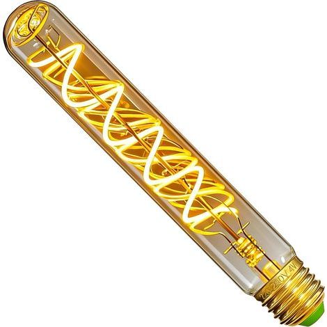 E27 LED Bulb, Spiral Filament, Dimmable, 4W, 185mm Long Tube, Decorative Indoor (1/5)