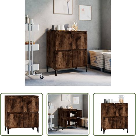 Holzschrank - Sideboard Räuchereiche 60x35x70 cm Holzwerkstoff (1/5)