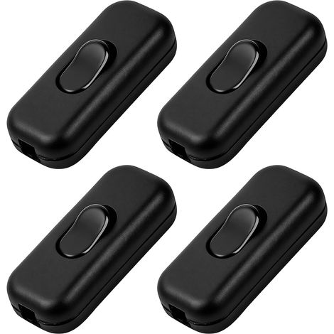 4 Pièces Interrupteur Lampe de Chevet, Interrupteur à Bascule Bi-Polaire 6A 250V, Interrupteur pour Lampe Chevet, Interrupteur Lampe, Interrupteur Lampe de Chevet Compact, Simple à Installer (1/5)