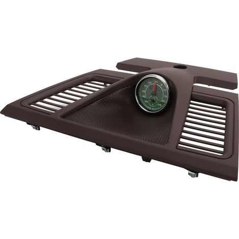 Compteur horloge Panamera 2010-2016, garniture tableau de bord supérieure brune, couvercle avec chronomètre vert, pièce 970 552 151 01 OL7, remplacement compatible. (1/5)
