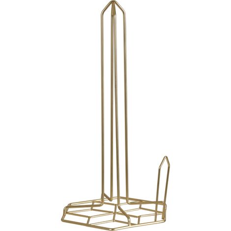 Premier Housewares Vertex Kitchen Roll Holder with Contour Matte Gold Finish (1/4)
