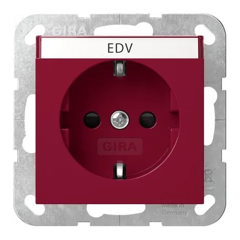 Gira SCHUKO-Steckd. BSF + SP System 55 Rot [4462108], 4462 108