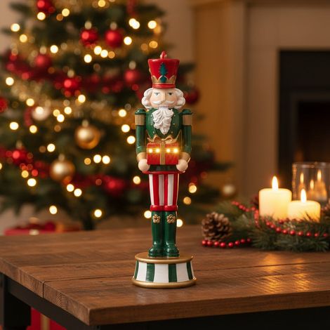 EDG Enzo De Gasperi Soldatino Natalizio H31 Ø9 cm Verde Rosso – Decorazione di Natale (1/3)