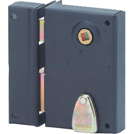 Cerradura vertical con 4 ranurasTHIRARD - 70 x 110 mm - 7 mm cuadrado - izquierda - epoxi negro - 143