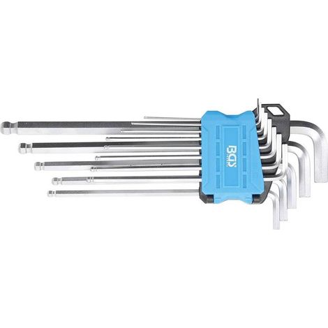 Jeu de Clés Allen Extra Longues 13 pcs 0,05 -3/8 - Hexagone Femelle à Tête Sphérique - Précision et Accessibilité - D-Work