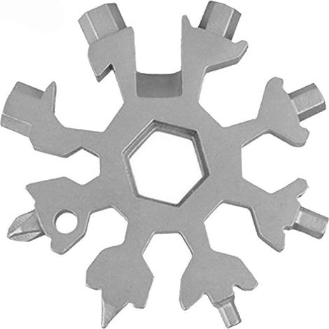 Clé multi-outils, 18-en-1, inox, blanc, tournevis/décapsuleur (1/5)
