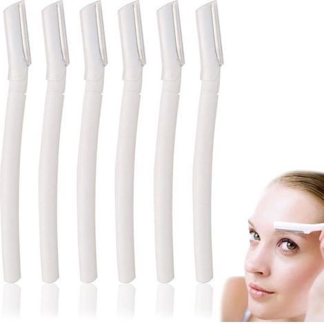 Set mit 6 Augenbrauenrasierern – Dermaplaning-Rasierer – Gesichtsrasierer – Damenrasierer – Augenbrauenrasierer – Für feines und stoppeliges Haar (1/5)