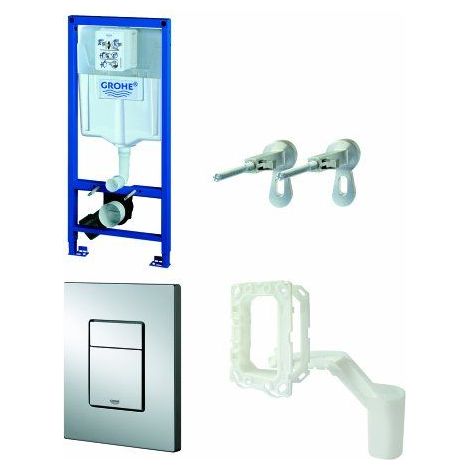 Grohe Rapid SL - Installation murale pour toilettes suspendues, réservoir GD2, bouton Skate Cosmo, chrome 38827000 (1/5)