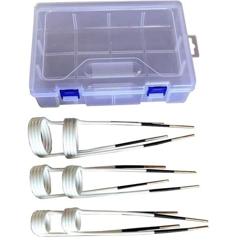 Outil de chauffage par induction Kit de bobine de chauffa à Induction, fil de cuivre de 2.5mm, 250 °, for chauffa à Induction magnétique, résistant for enlever les boulons et écrous rouillés(6PCS) (1/2)