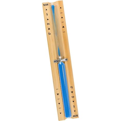 Sablier De Sauna en Bois De 15 Minutes, Horloge Murale Rotative Résistante À La Chaleur pour Séances De Relaxation, Bleu (1/5)