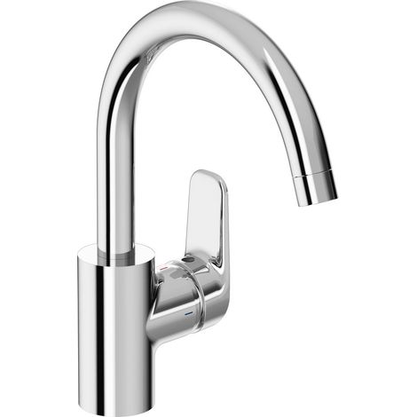 Okyris miscelatore lavabo bocca alta collo di cigno, cromo (D0580AA) (1/2)