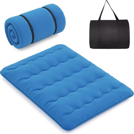 Matelas Futon 1 Place Pliable, Matelas de Sol Japonais avec Sac, Futon Tatami Portable, Déhoussable et Lavable en Machine pour Intéruer et Extérieur (Poneys Multicolores, 140x200 cm) (1/5)