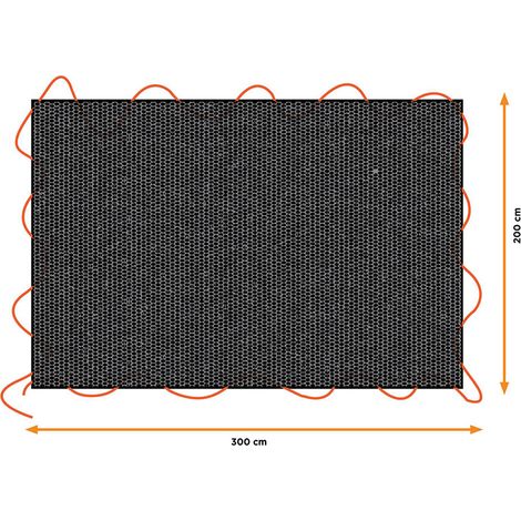 Bâche Noire Pour Remorque, Dimensions: 2x3m. Black Decker (1/2)