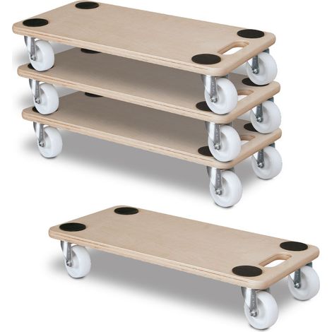 BRB 4 roulettes de transport pour meubles - 600 x 300 x 120 mm - Charge maximale : 200 kg (1/2)