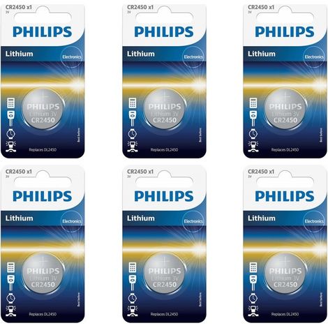 .6 piles Philips CR2450.