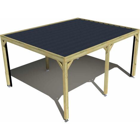Carport bois • 5m x 4m • indépendante • sens profondeur • livraison comprise (1/3)