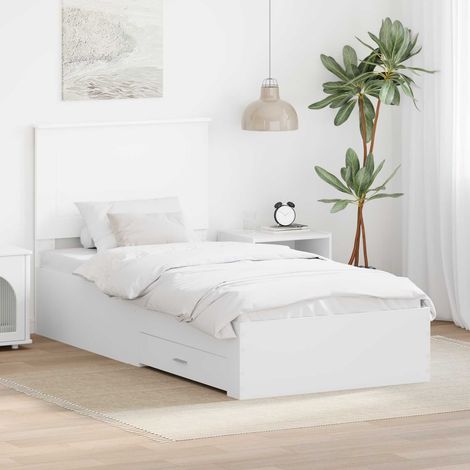 Struttura del letto Bianco 90 x 190 cm Legno multistrato vidaXL (1/5)