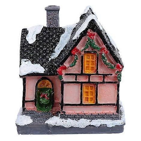 Maison miniature de Noël Hart House Scène de Noël Maison de village Décorations de Noël (1/3)