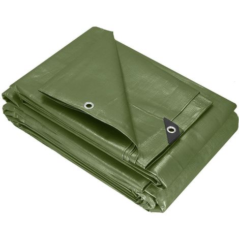 1 Bâche 4x5 M Polyéthylène Œillets Aluminium Imperméable Résistante UV Jardin Construction Véhicules (1/5)