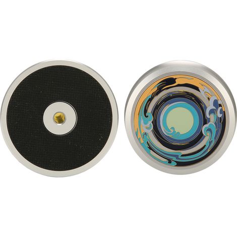Stabilisateur de disque vinyle LP professionnel avec coussinet inférieur en silicone pour amortir les vibrations, couleur argent. (1/5)