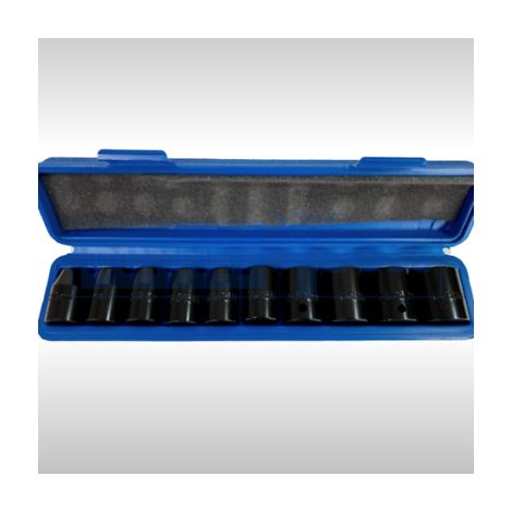 Impact Socket Set 10pc 1/2"" Drive Shallow Kit With Storage Case Heavy Duty SS125 (1/5)