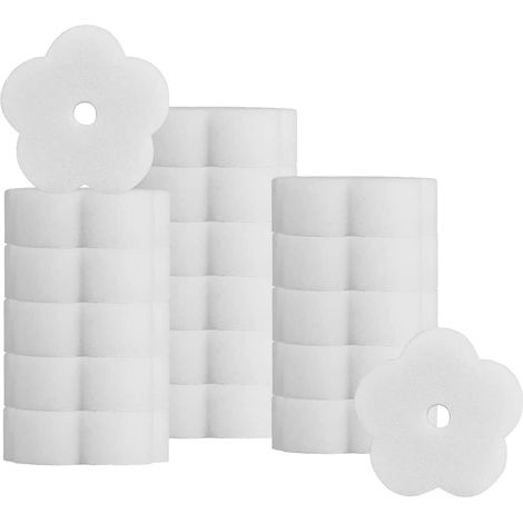 18 Pièces éponge Absorbante Piscine Eponge Spa éponge Ecume Spa éponge D'écume éponge Absorbant l'huile Mousse Crémeuse en Forme de Fleur pour Piscine et Spa Utilisation dans Bain à Remous (1/5)