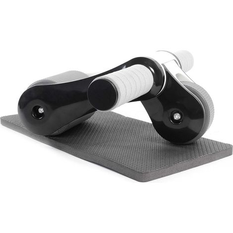 LUXTRI Ruota per addominali pieghevole con tappetino ginocchia AB wheel Rullo allenamento
