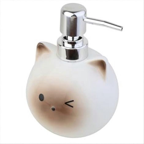 Flacon de recharge en céramique pour savon pour les mains, flacon pompe pour lotion de salle de bain, joli flacon de gel douche, flacon de recharge pour shampoing et lotion (1/5)