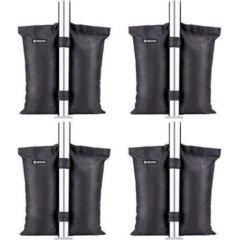 Lot de 4 sacs de lestage 600D pour tente et tonnelle - poids de stabilisation avec sangles réglables (1/4)