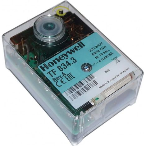 Honeywell – Relais satronic fioul TF834.3 – Boite de contrôle de chaudière – Remplace TF874 et TF834.1 – Pour chauffage fioul